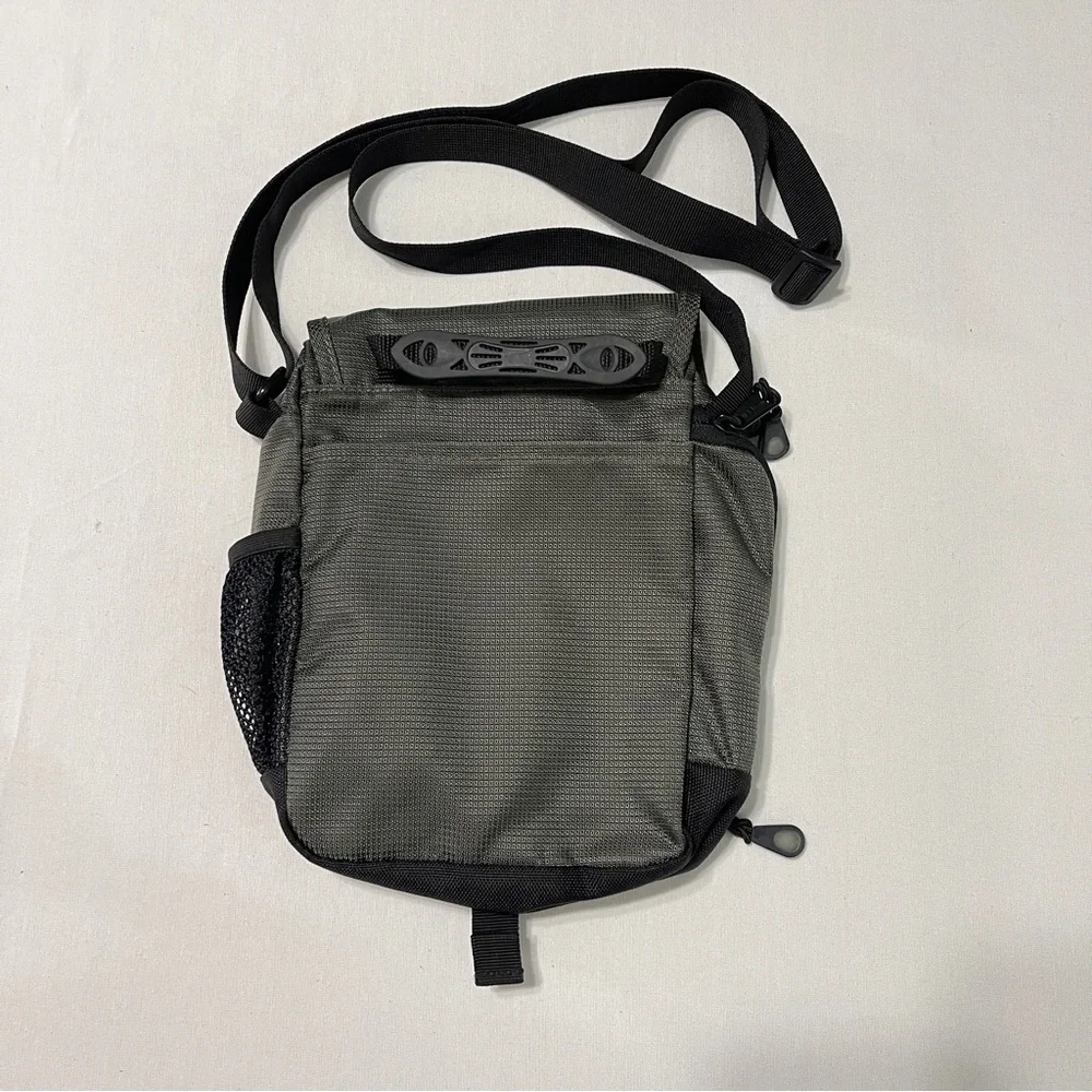 L.L. Bean Gray and Black Messenger Bag with Utilitarian Design